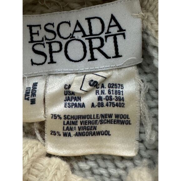 Vintage Escada Mock Neck Wool Sweater, Made in Italy, Size S. - Picture 3 of 5